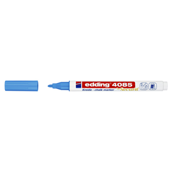 Krijtstift edding 4085 by Securit rond 1-2mm lichtblauw