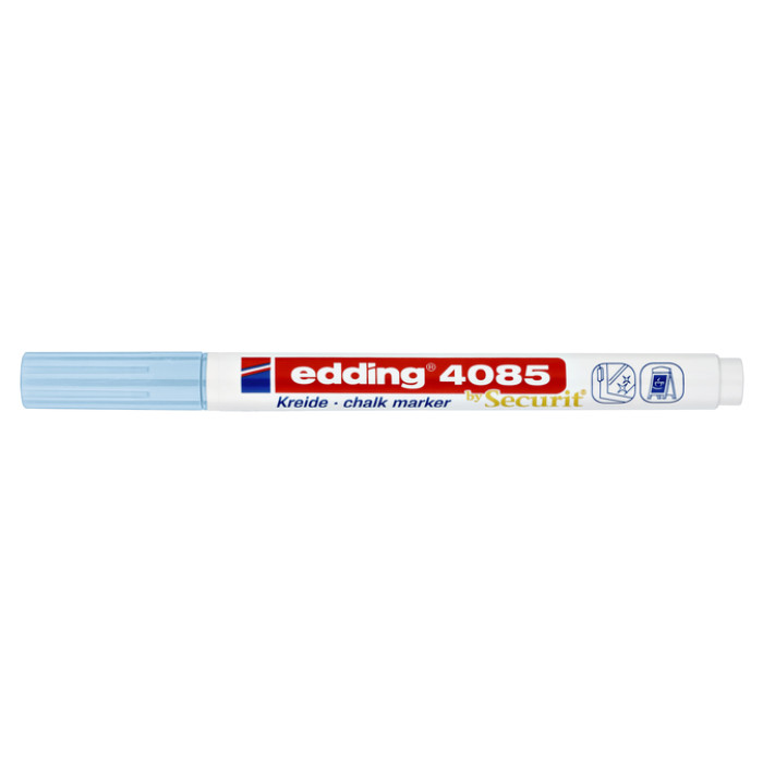 Krijtstift edding 4085 by Securit rond 1-2mm pastel blauw
