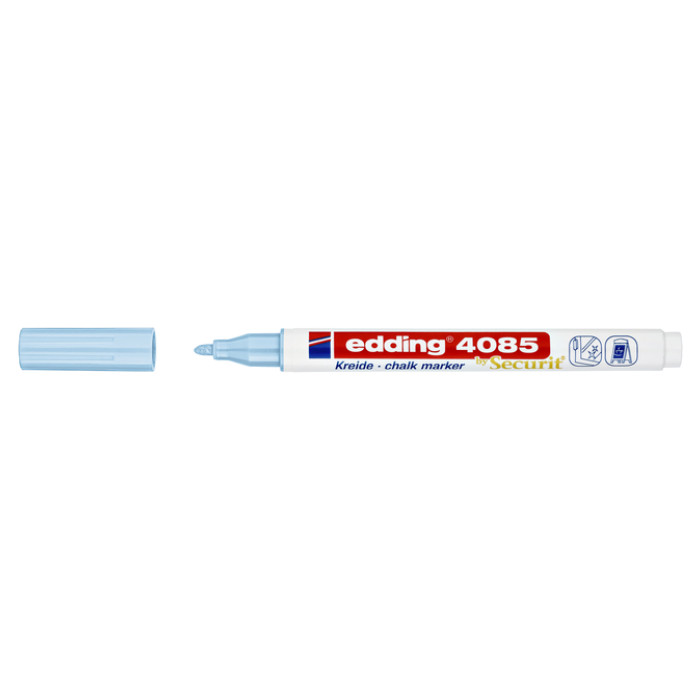 Krijtstift edding 4085 by Securit rond 1-2mm pastel blauw