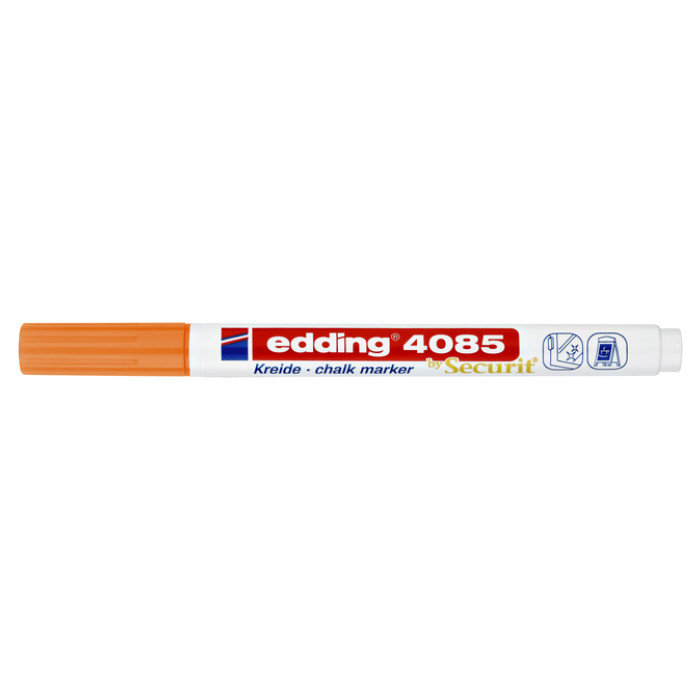 Krijtstift edding 4085 by Securit rond 1-2mm neon oranje