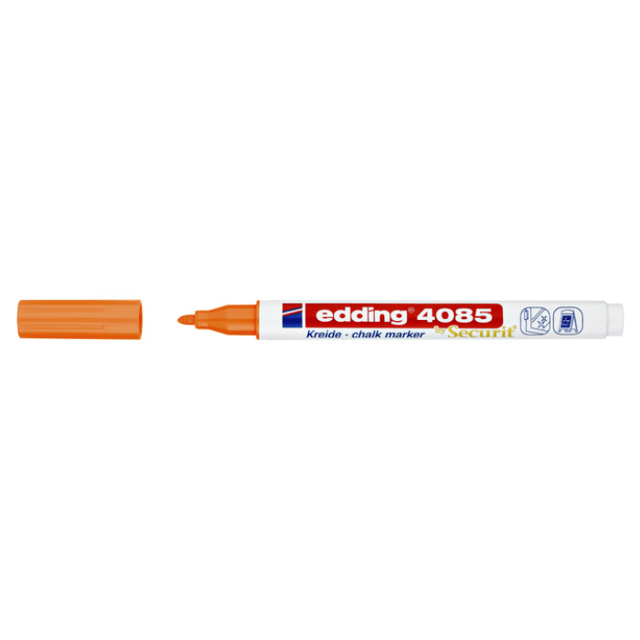 Krijtstift edding 4085 by Securit rond 1-2mm neon oranje