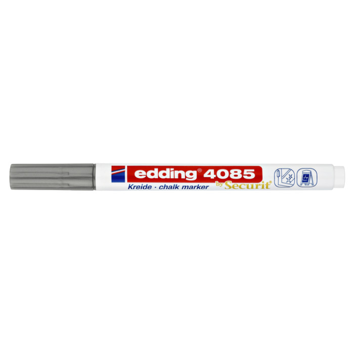 Krijtstift edding 4085 by Securit rond 1-2mm zilver