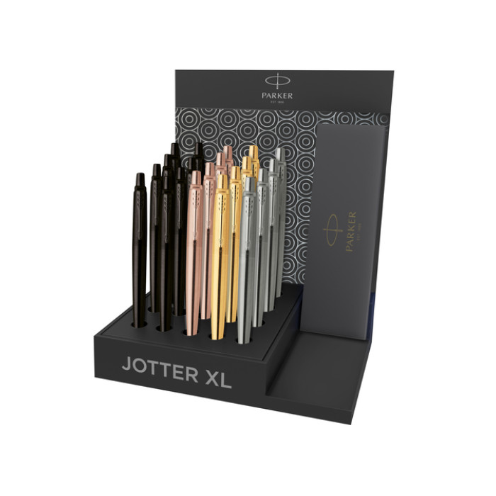 Balpen Parker Jotter XL Monochrome assorti medium 20 stuks