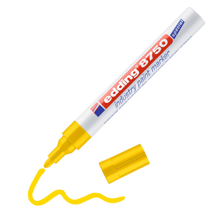 Paintmarker edding 8750 industrie 2-4mm geel