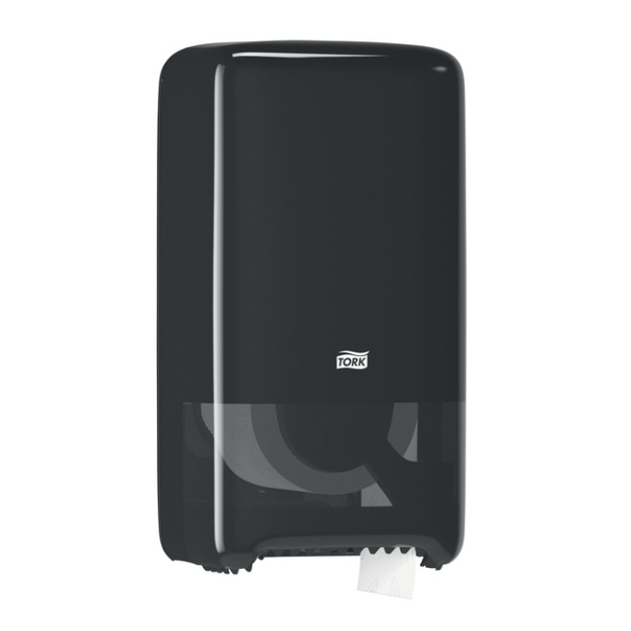 Toiletpapierdispenser Tork T6 Elevation medium duo zwart 557508