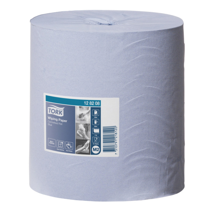 Poetspapier Tork M2 Advanced 1-laags 320m blauw 128208