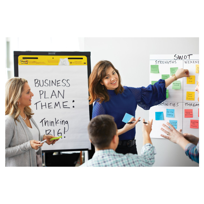 Memoblok Post-it 654 Super Sticky 76x76mm 21+3 gratis assorti