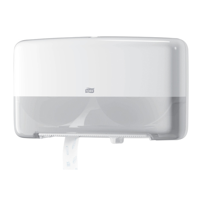 Toiletpapierdispenser Tork T2 Elevation jumbo klein duo wit 555500