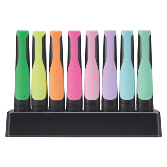 Markeerstift STABILO GREEN BOSS 6070/8 pastel assorti deskset à 8st