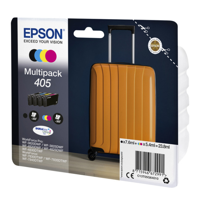 Inktcartridge Epson 405 T05G64 zwart + 3 kleuren