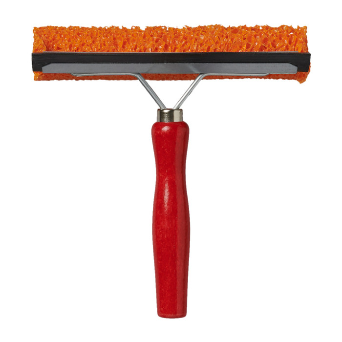 Raamtrekker ProPlus met houten steel 145mm rood