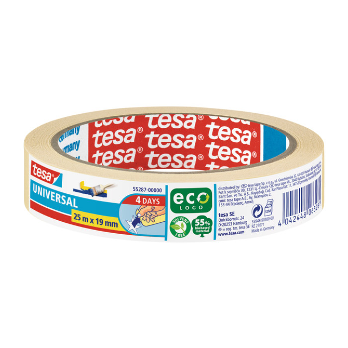 Afplaktape tesa®  Economy 25mx19mm geel