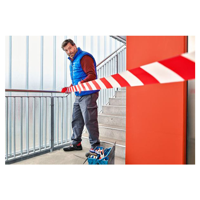 Waarschuwings- en markeerlint tesa® Signal 100mx80mm rood-wit