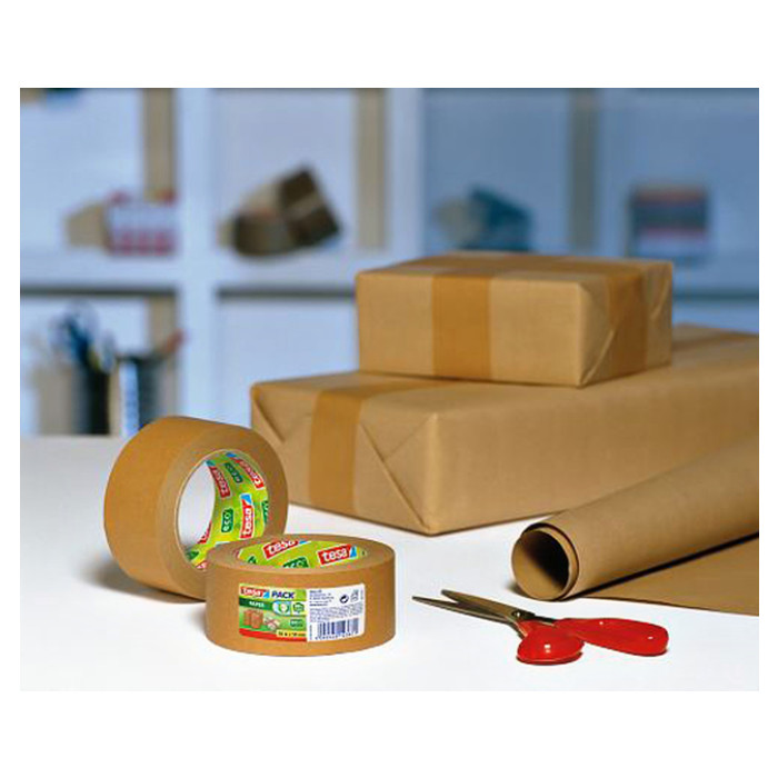 Verpakkingstape tesapack® papier ecoLogo® 25mx38mm bruin