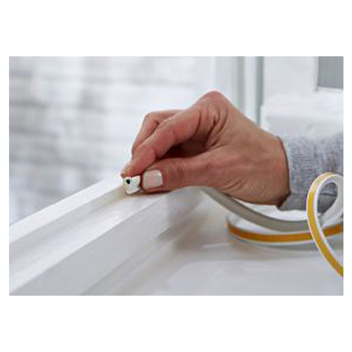Tochtstrip Tesamoll® P-profiel rubber 6mx9mm wit