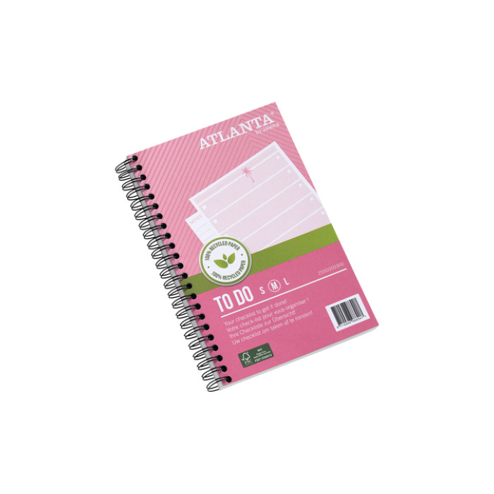 Things to do Djois Atlanta recycled papier Tropical 125x195mm 100 vel 70gr roze 2 stuks
