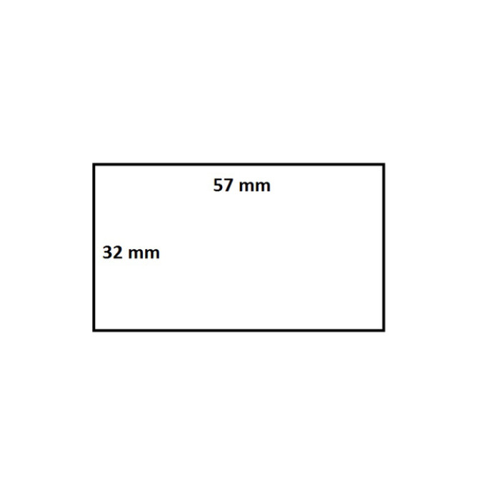 Labeletiket IEZZY Zebra 800262-125 57x32mm 25mm wit permanent 2100st