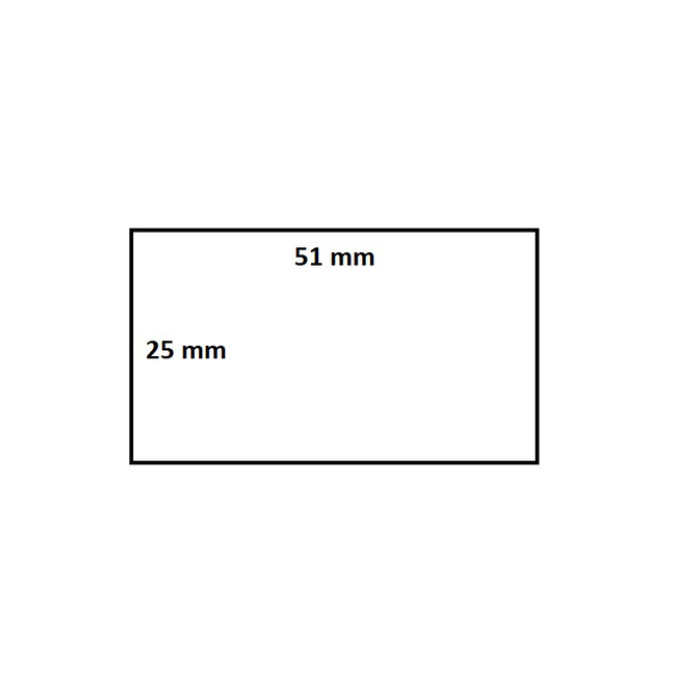 Labeletiket IEZZY Zebra 880199-025D 51x25mm 25mm wit permanent 2580st