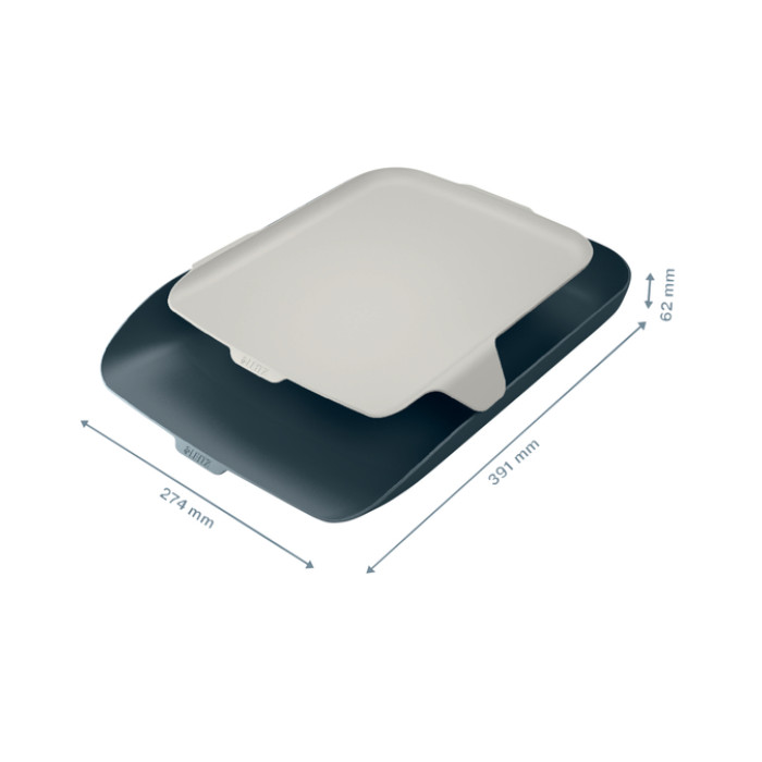 Brievenbak Leitz Cosy met desk organiser grijs