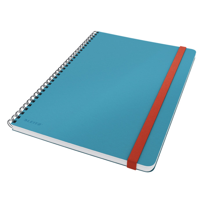 Notitieboek Leitz Cosy B5 160blz 100gr spiraal lijn blauw