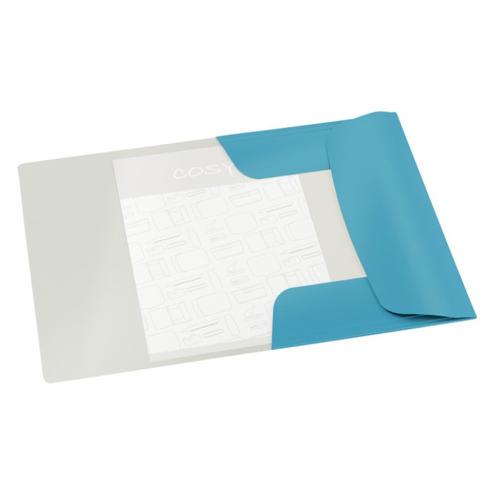 Elastomap Leitz Cosy A4 3-kleps blauw