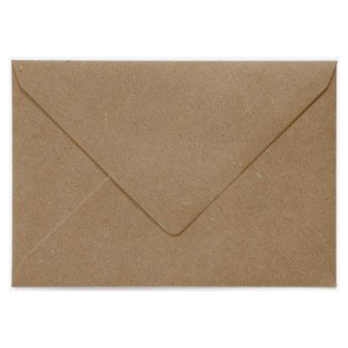 Envelop Papicolor EA5 156x220mm recycled kraft bruin pak à 6 stuks
