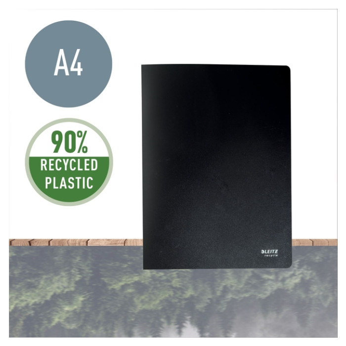 Showmap Leitz Recycle A4 20-tassen gerecycled PP zwart
