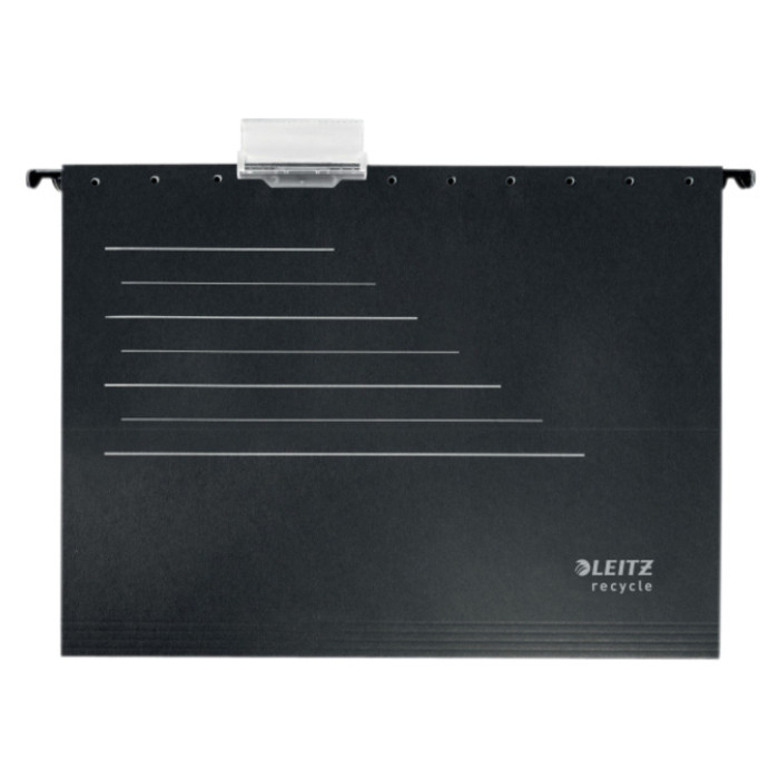 Hangmap Leitz Alpha Recycle A4 verticaal V-bodem zwart