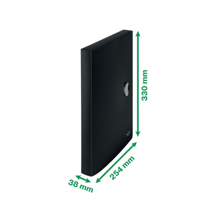 Documentenbox Leitz Recycle A4 PP zwart