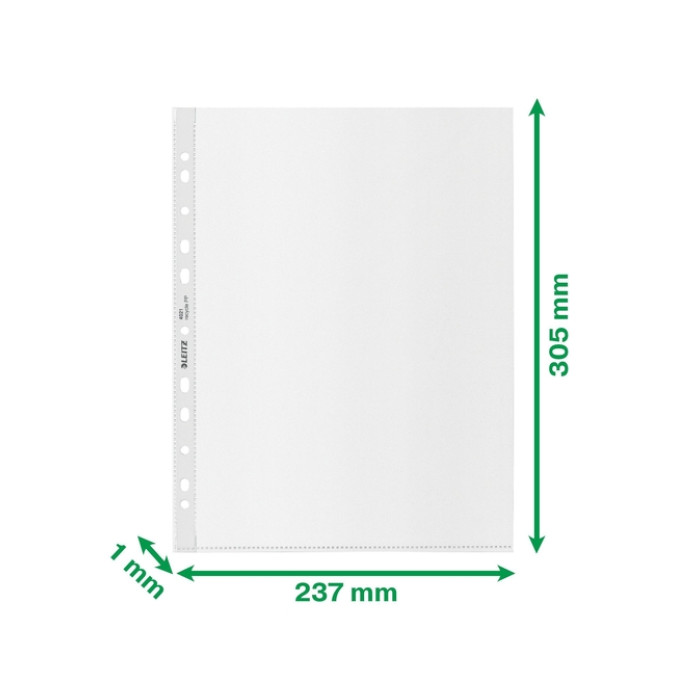 Showtas Leitz Recycle maxi 11-gaats PP A4 100micron transparant 25 stuks