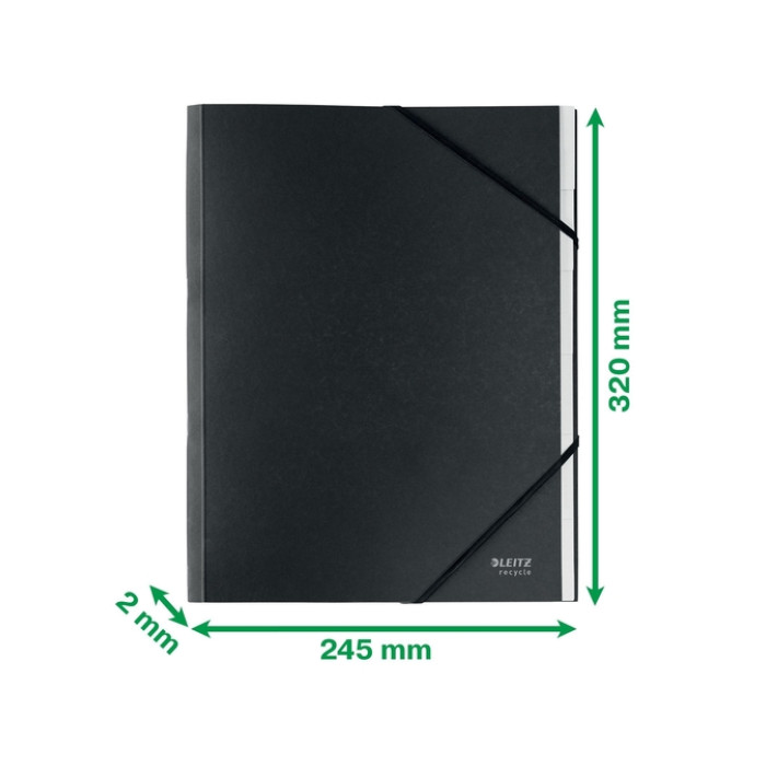 Sorteermap Leitz Recycle 6 tabs karton zwart