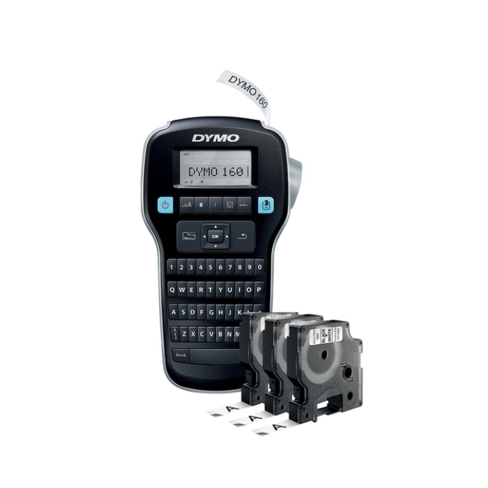 Labelprinter Dymo LabelManager 160 draagbaar qwerty 12mm zwart valuepack