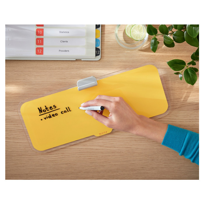 Glas Desktop Pad Leitz Cosy geel