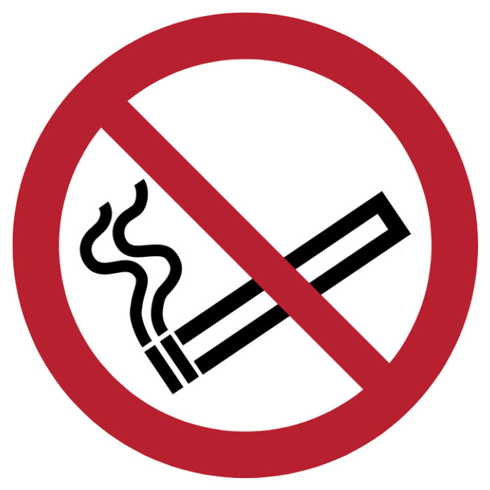 Pictogram bordje Djois Rookverbod Ø200mm rood