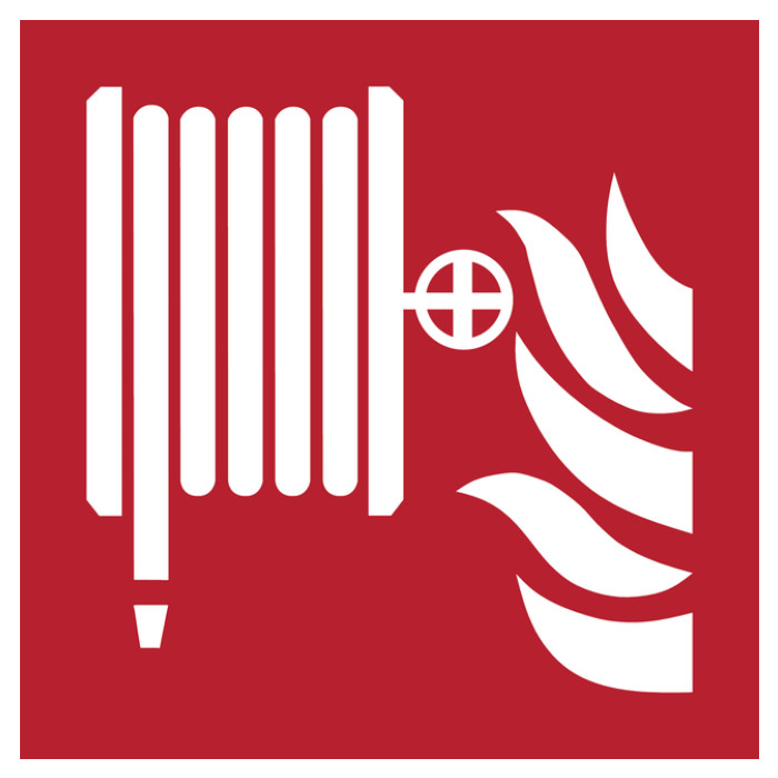 Pictogram bordje Djois Brandhaspel 200x200mm rood