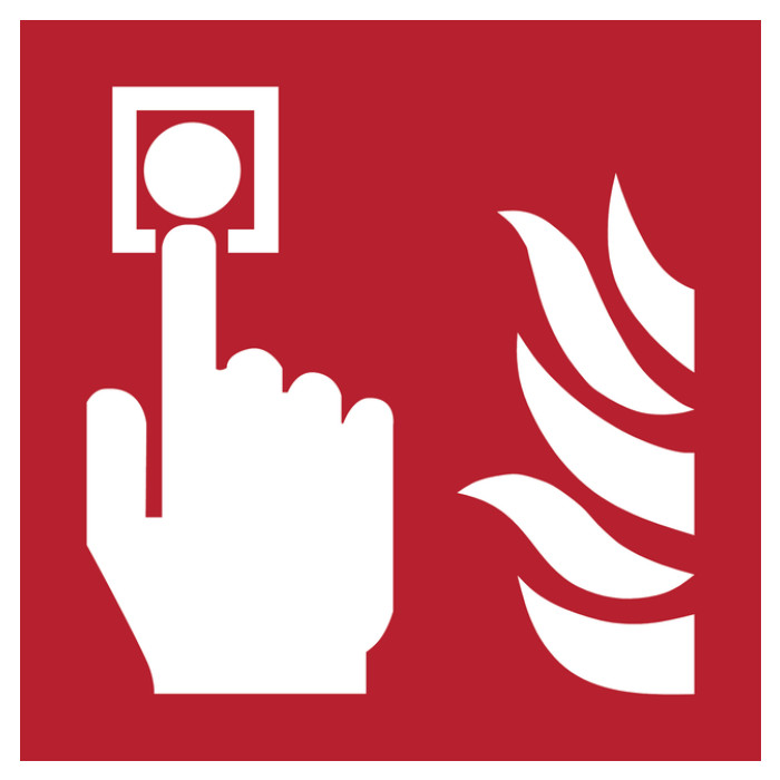 Pictogram bordje Djois Brandmelder 200x200mm rood