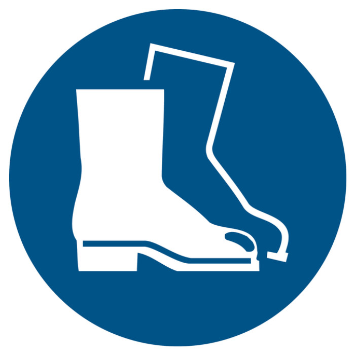 Pictogram bordje Djois Veiligheidsschoenen verplicht Ø200mm blauw