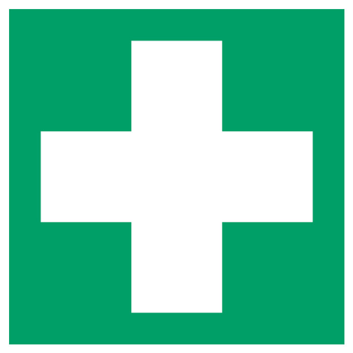 Pictogram bordje Djois EHBO 200x200mm groen