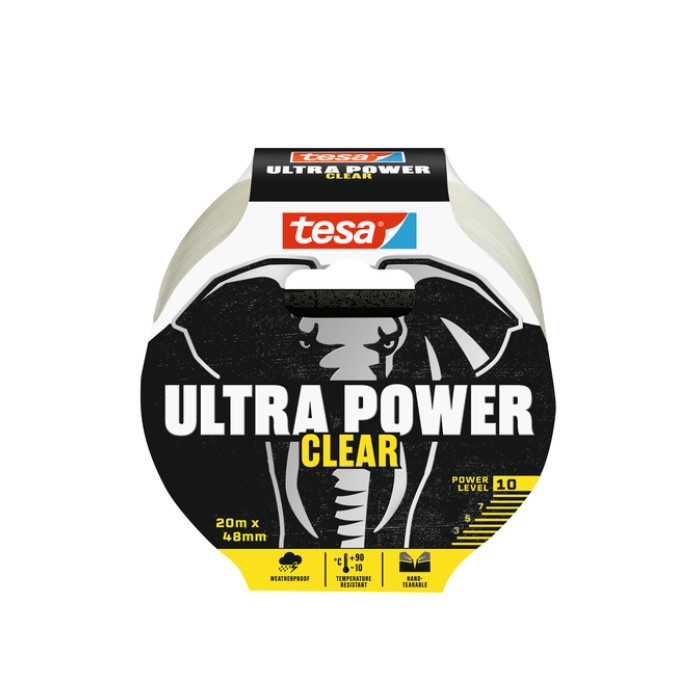 Reparatietape tesa Ultra Power Clear repair 20mx48mm transparant
