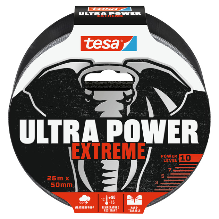 Reparatietape tesa Ultra Power Extreme repair 25mx50mm zwart