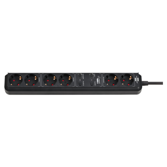 Stekkerdoos Brennenstuhl wifi Connect 2+4-voudig 1.5 meter zwart