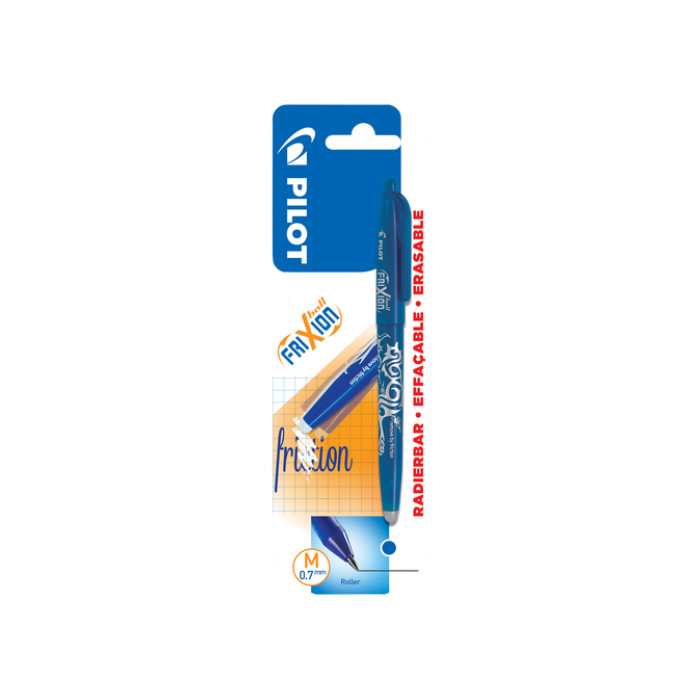 Rollerpen PILOT friXion medium blauw blister à 1 stuk
