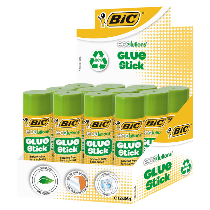 Lijmstift Bic ecolutions 36gr doos à 9+3 gratis