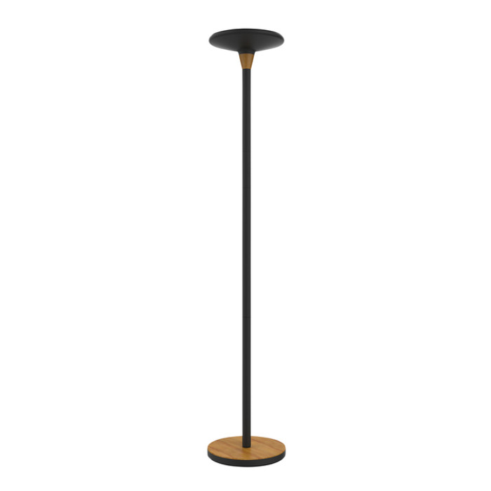 Vloerlamp Unilux Baly led bamboe zwart