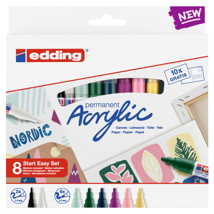 Acrylmarker edding starterskit klein Scandinavisch
