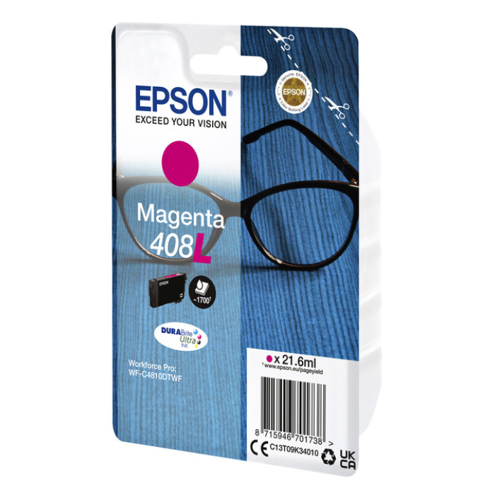 Inktcartridge Epson T09K340 408L rood