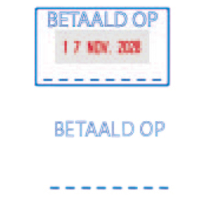 Woord-datumstempel Trodat Printy 4750 betaald op
