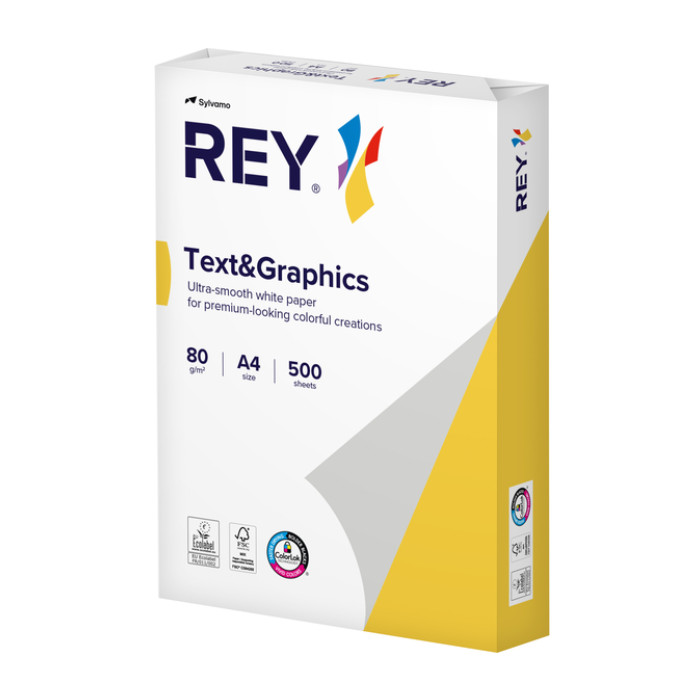 Kopieerpapier Rey Text & Graphics A4 80gr wit 500 vel