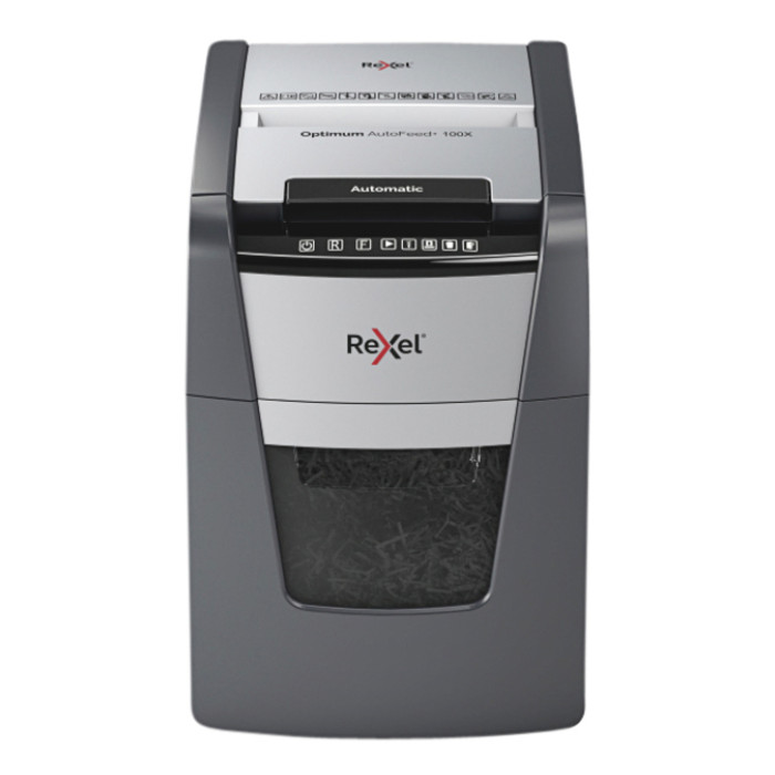 Papiervernietiger Rexel Optimum Auto+ 100X P4 snippers 4x28mm