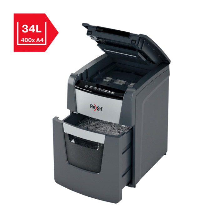 Papiervernietiger Rexel Optimum Auto+ 100M P5 snippers 2x15mm